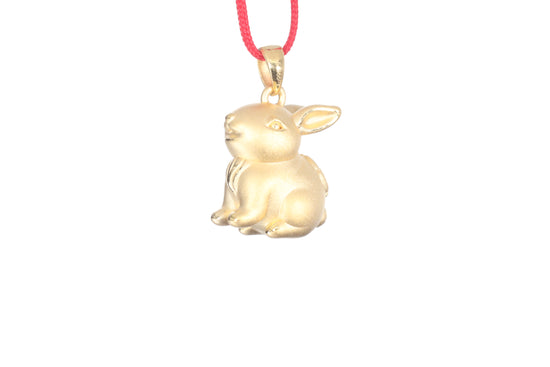 24K Gold Rabbit Pendant