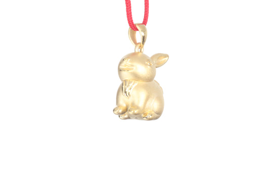 24K Gold Rabbit Pendant