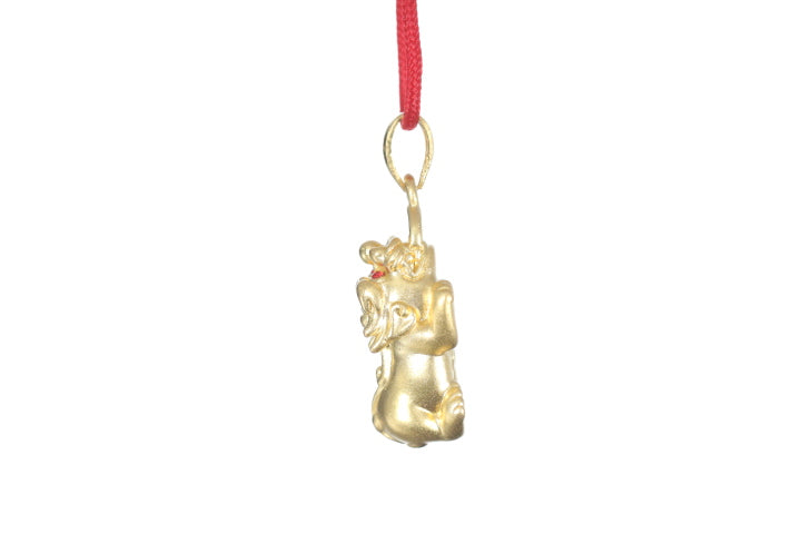 24K Gold Small Pixiu Pendant