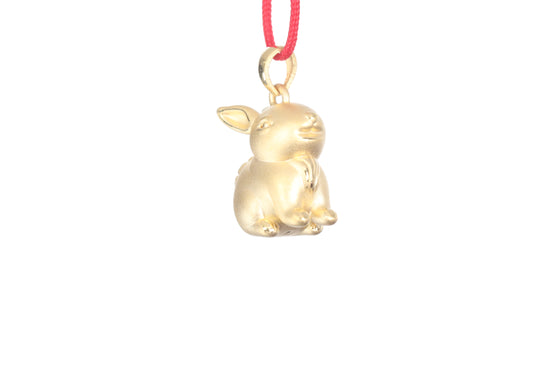 24K Gold Rabbit Pendant