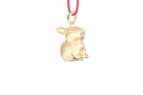 24K Gold Rabbit Pendant