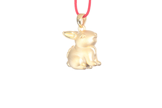 24K Gold Rabbit Pendant