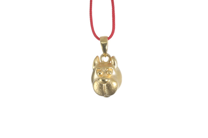 24K Gold Dog Pendant