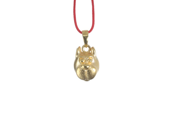 24K Gold Dog Pendant