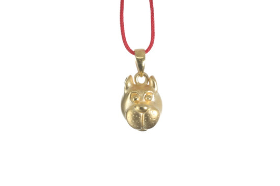 24K Gold Dog Pendant