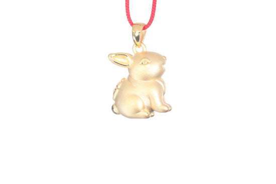 24K Gold Rabbit Pendant