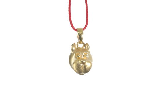 24K Gold Dog Pendant