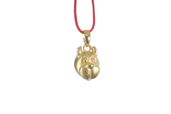 24K Gold Dog Pendant