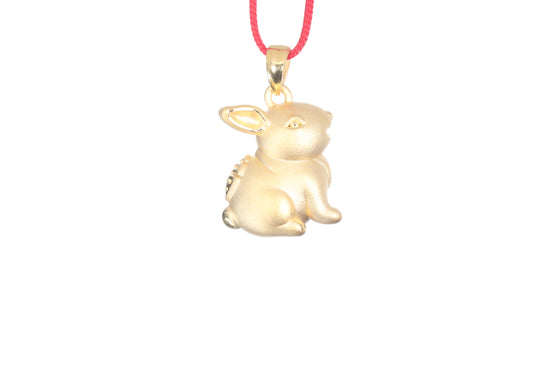 24K Gold Rabbit Pendant