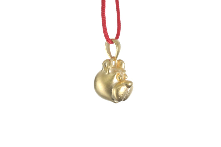 24K Gold Dog Pendant