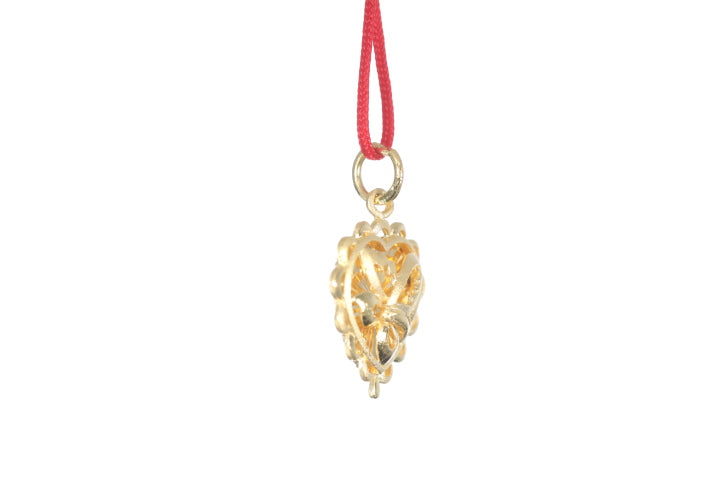 24K Gold Floral Butterfly Pendant
