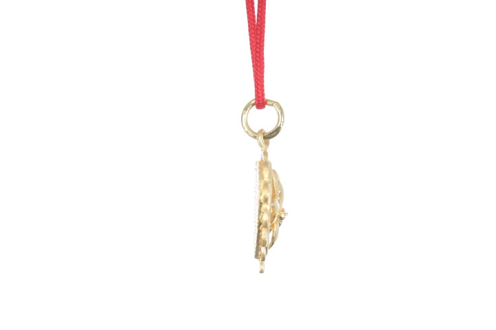 24K Gold Floral Butterfly Pendant