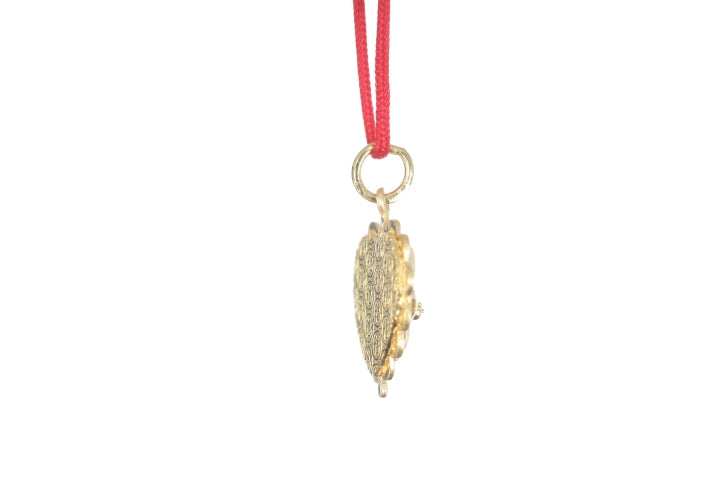 24K Gold Floral Butterfly Pendant