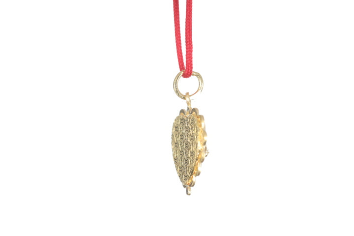 24K Gold Floral Butterfly Pendant