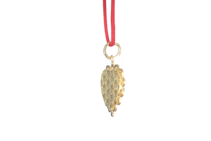 24K Gold Floral Butterfly Pendant