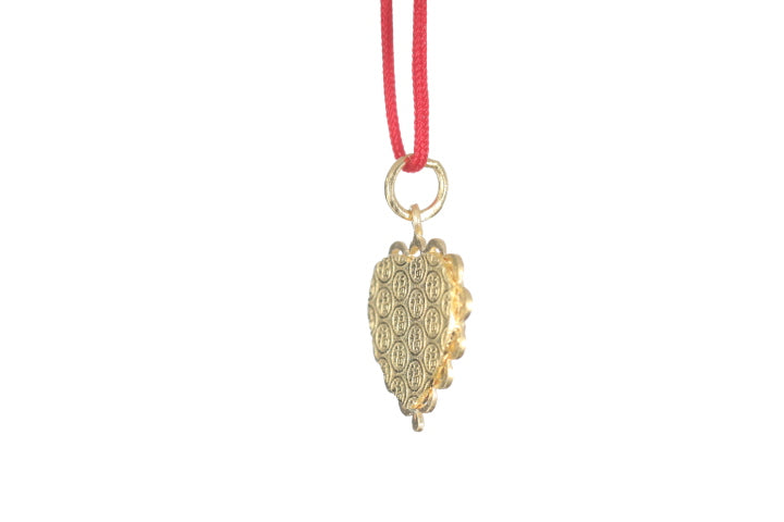 24K Gold Floral Butterfly Pendant