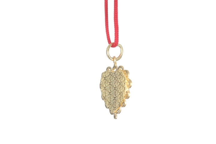 24K Gold Floral Butterfly Pendant