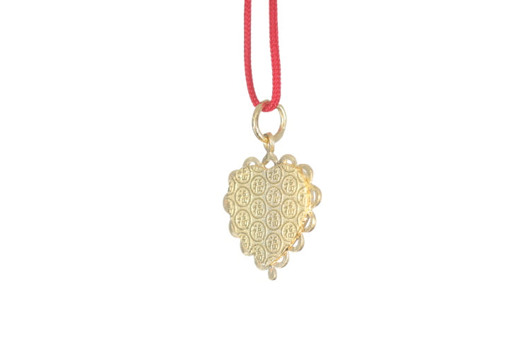 24K Gold Floral Butterfly Pendant