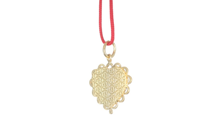 24K Gold Floral Butterfly Pendant