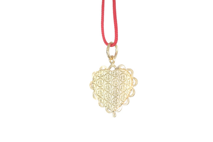 24K Gold Floral Butterfly Pendant