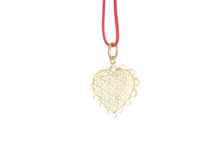 24K Gold Floral Butterfly Pendant