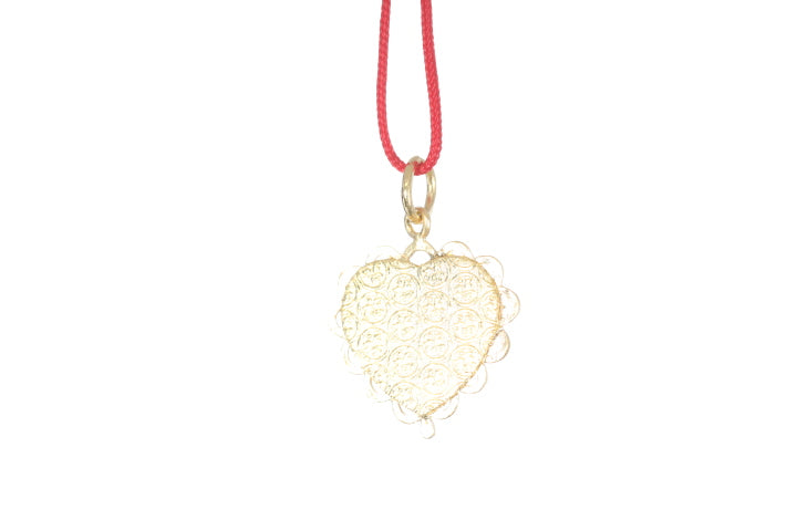 24K Gold Floral Butterfly Pendant