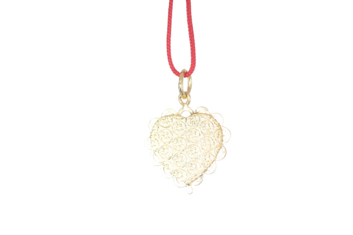 24K Gold Floral Butterfly Pendant