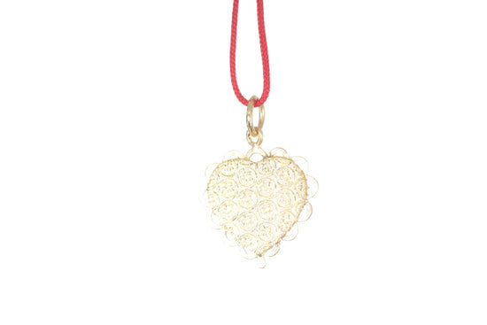24K Gold Floral Butterfly Pendant