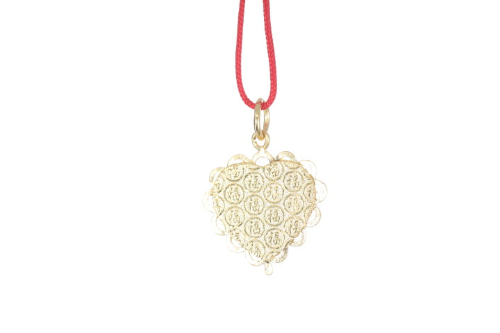 24K Gold Floral Butterfly Pendant
