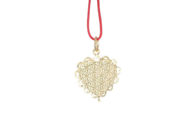 24K Gold Floral Butterfly Pendant