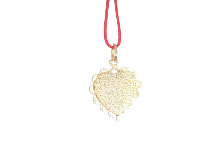 24K Gold Floral Butterfly Pendant