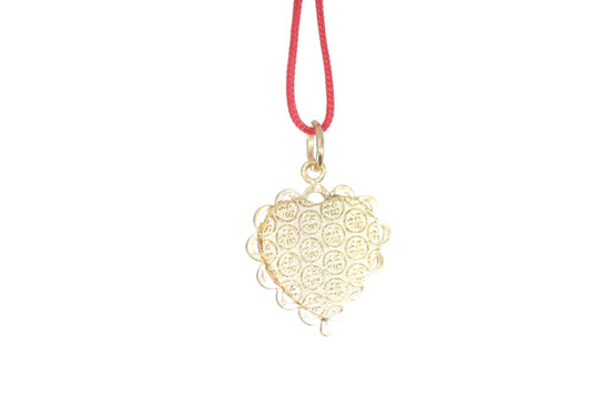 24K Gold Floral Butterfly Pendant