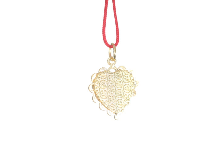 24K Gold Floral Butterfly Pendant