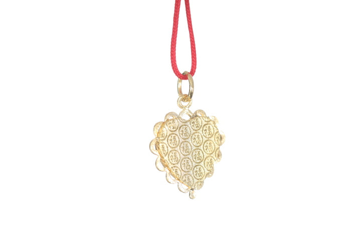 24K Gold Floral Butterfly Pendant