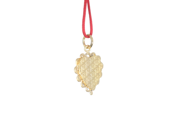 24K Gold Floral Butterfly Pendant