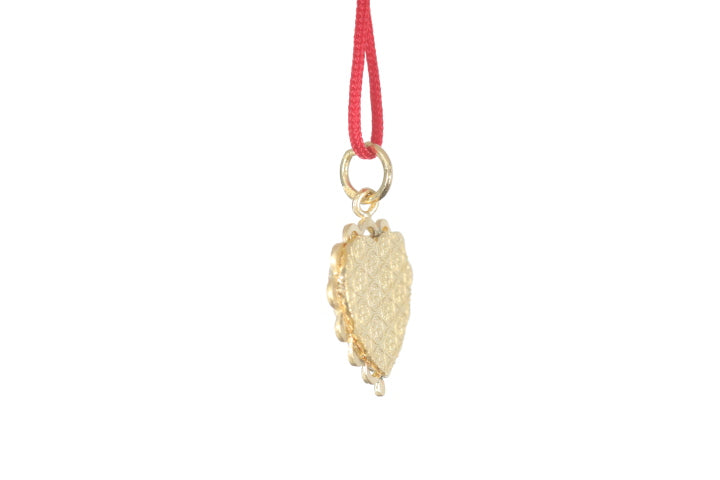 24K Gold Floral Butterfly Pendant