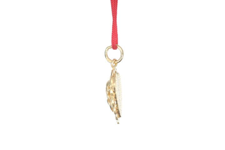 24K Gold Floral Butterfly Pendant