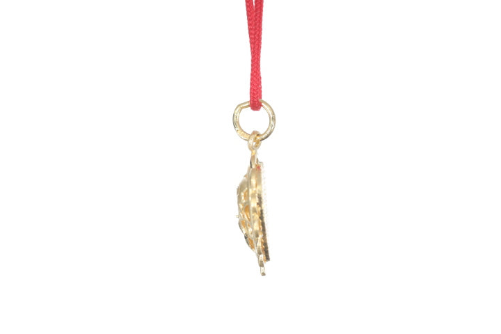 24K Gold Floral Butterfly Pendant