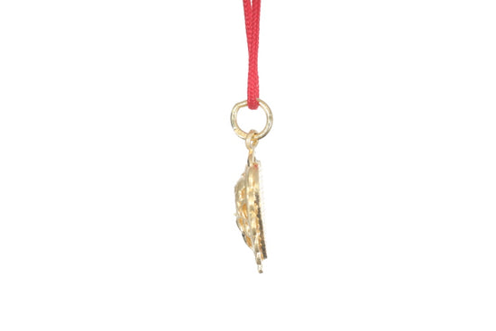24K Gold Floral Butterfly Pendant