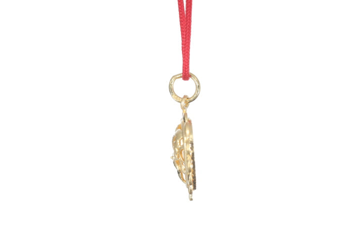 24K Gold Floral Butterfly Pendant