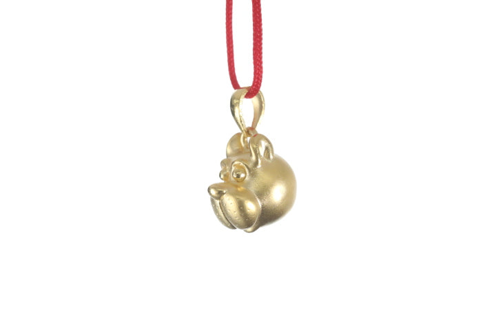 24K Gold Dog Pendant