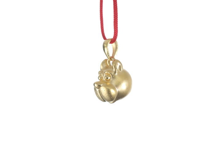 24K Gold Dog Pendant