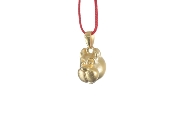 24K Gold Dog Pendant