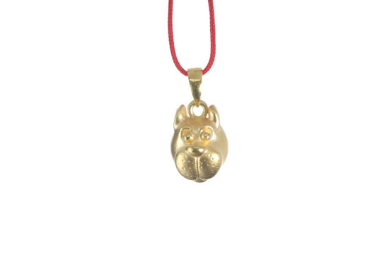 24K Gold Dog Pendant