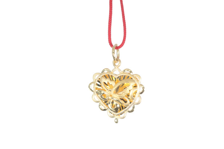 Load image into Gallery viewer, 24K Gold Floral Butterfly Pendant
