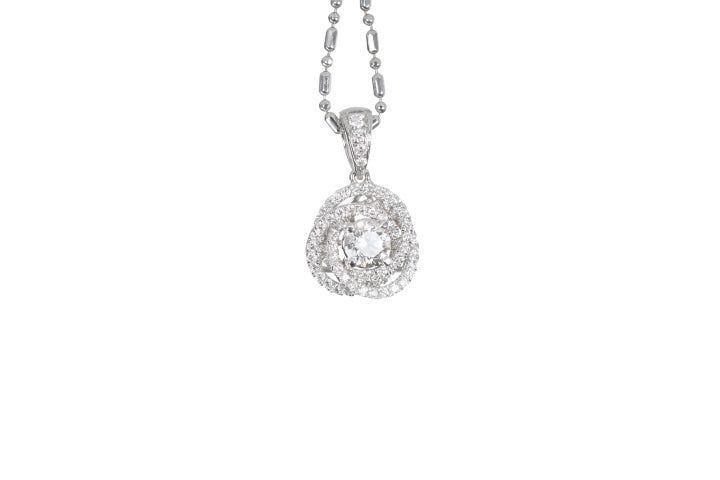 Medium Diamond Love Knot Pendant