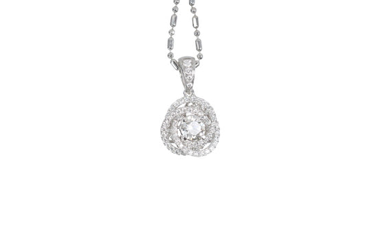 Medium Diamond Love Knot Pendant