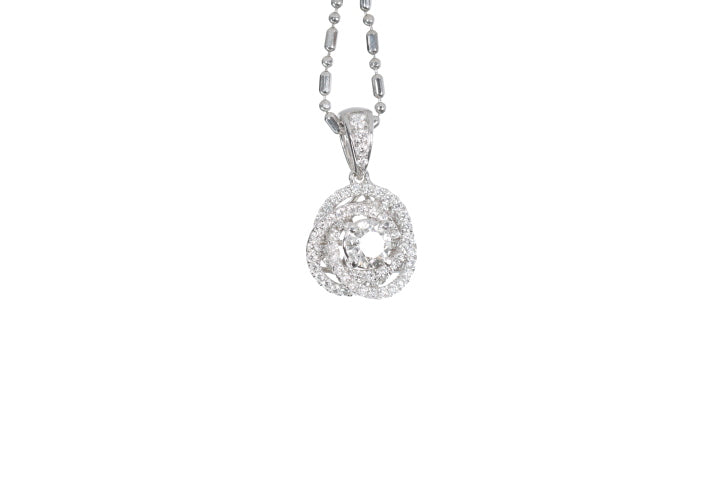 Medium Diamond Love Knot Pendant