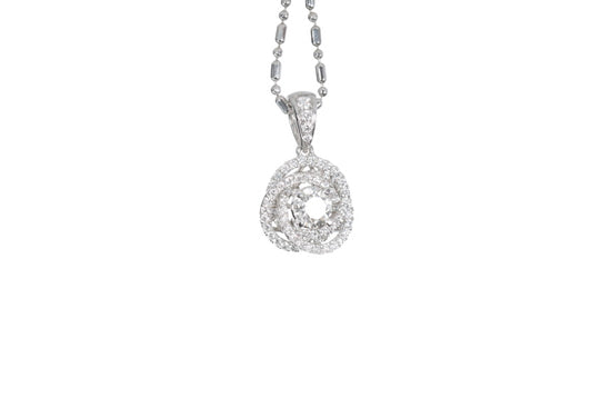 Medium Diamond Love Knot Pendant