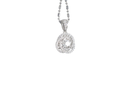 Medium Diamond Love Knot Pendant